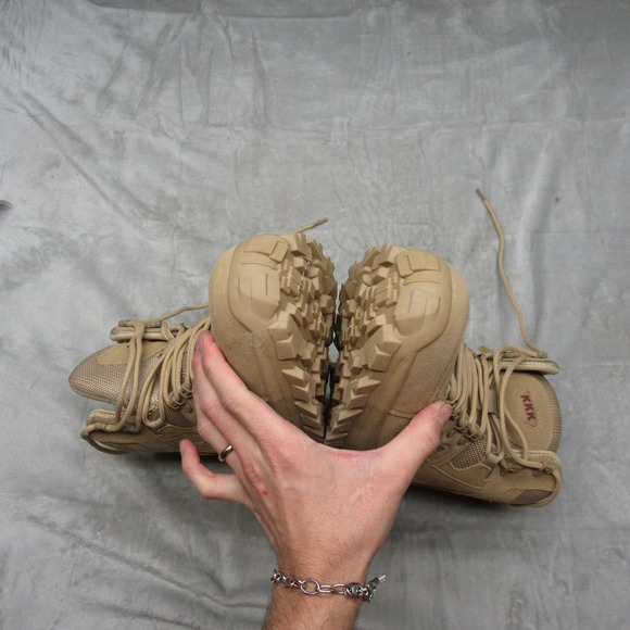 KKK Mens Tactical Combat Boot 13US 47EU Beige Zipper Lace Up Rugged Outdoor NEW? main image 6